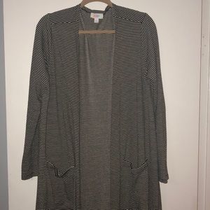 Stripped black and white LulaRoe Sarah
